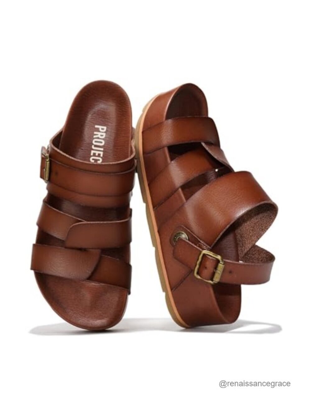 Womens Platform Wedge Sandals Strappy Plush Insole Non-Slip Water-Resistant